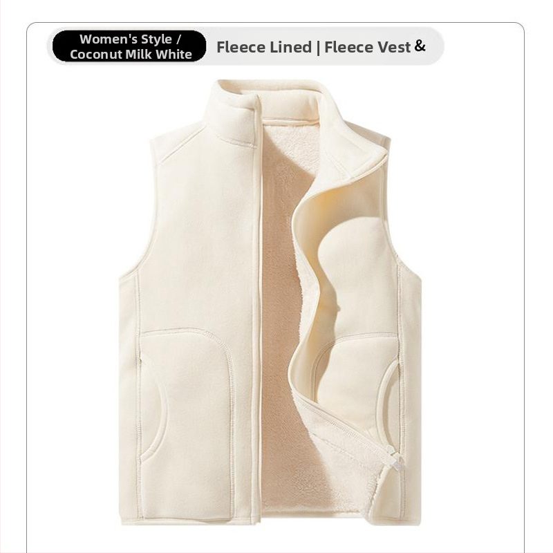 Vilnonė liemenė, pritaikyta darbo drabužiams, grupiniai drabužiai, vienspalvė, prigludusi, vertikali apykaklė, purtymo liemenė su vilnos pamušalu, sustorinta liemenė, apsiūta per visą sieną.