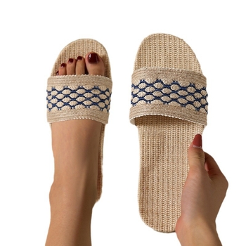 Kärgstruktuuriga ühes tükis linased sussid koduks siseruumideks puhkuseks vaba aja veetmiseks linased sussid higi imavad hingavad mitte haisvad jalad Jane