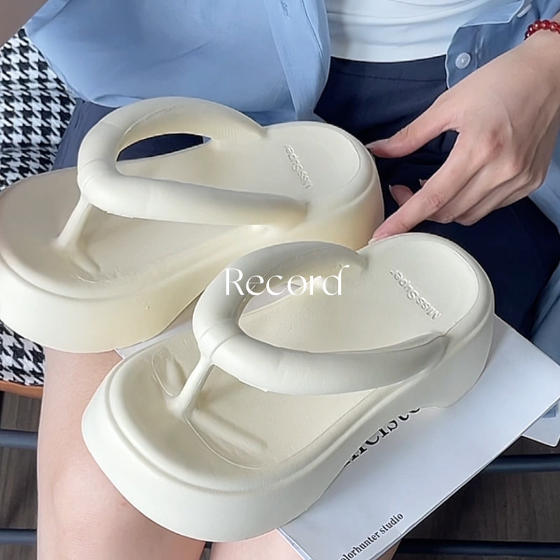 Internet Celebrity japanke s debelim potplatom za žene Eva Ljetne ženske gornje cipele za plažu Svestrane japanke s debelim potpeticama