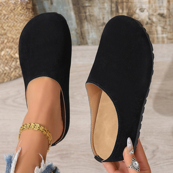 Papuci de vară pentru femei, stil nou, Baotou, cu toc plat și jos, mărime plus, pentru comerț exterior, fără slip, cu jumătate de pantofi pentru femei