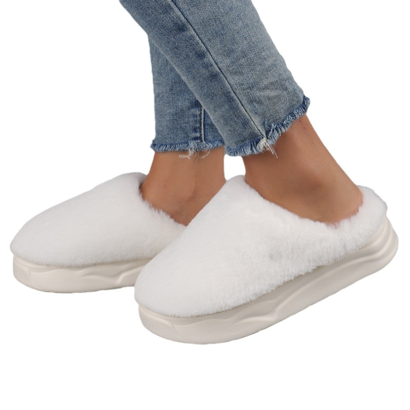 Ārējās tirdzniecības plus izmēra Mao Mao čības sievietēm, ar vilnas oderi, sabiezētas, aukstas ziemas, siltas mājas, plīša kokvilnas čības, vairumtirdzniecība