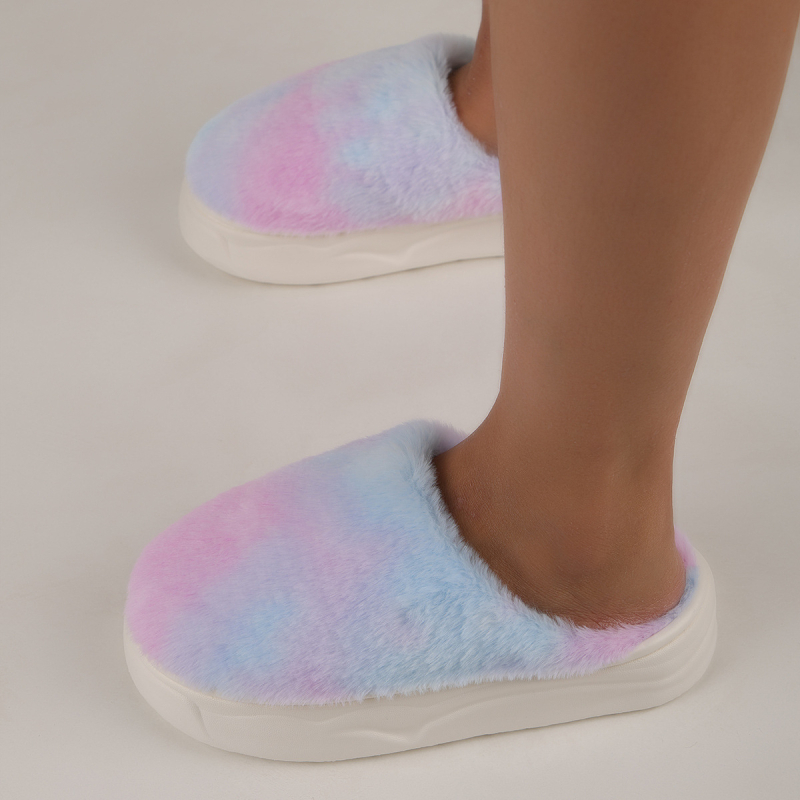 Ārējās tirdzniecības plus izmēra Mao Mao čības sievietēm, ar vilnas oderi, sabiezētas, aukstas ziemas, siltas mājas, plīša kokvilnas čības, vairumtirdzniecība