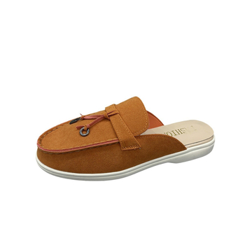 Sandale și papuci cu toc înalt din piele de căprioară, mărime plus, transfrontaliere, pentru femei, vara 2024, sandale și papuci casual la modă nouă pentru femei