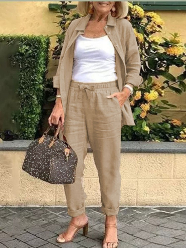 Spot Amazon Cross-Border 2025 Toamnă Nou Export Femei Costum Casual Cu Mânecă Lungă Set Două Piese