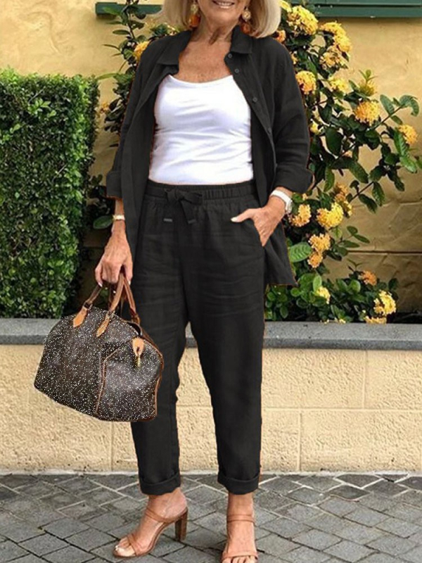 Spot Amazon Cross-Border 2025 Toamnă Nou Export Femei Costum Casual Cu Mânecă Lungă Set Două Piese