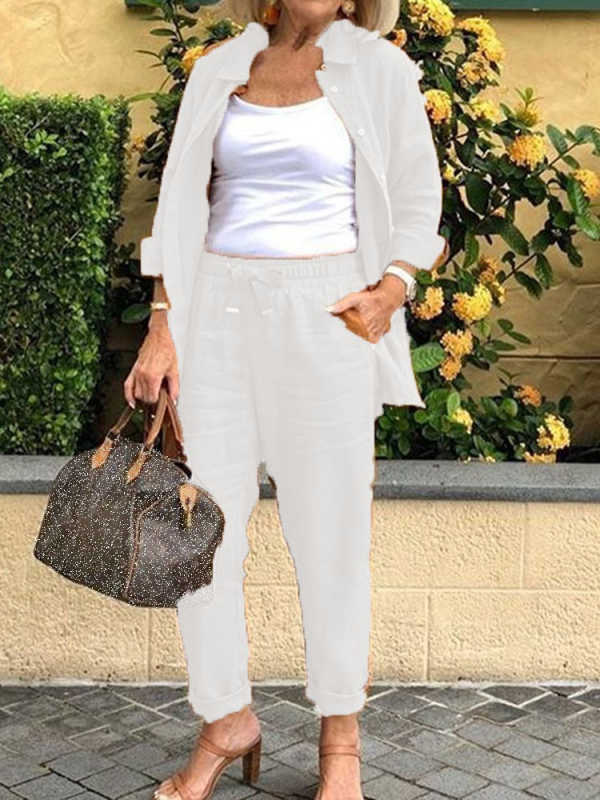 Spot Amazon Cross-Border 2025 Toamnă Nou Export Femei Costum Casual Cu Mânecă Lungă Set Două Piese