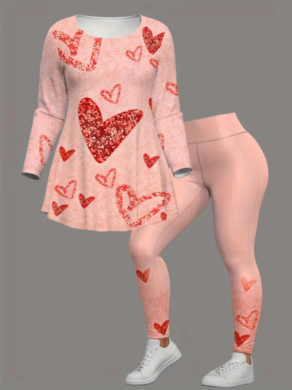 Set de îmbrăcăminte de yoga pentru femei, sport, fitness, primăvară și vară, modă nouă, de înaltă calitate, cu imprimeu cu inimă, WA1+WC1