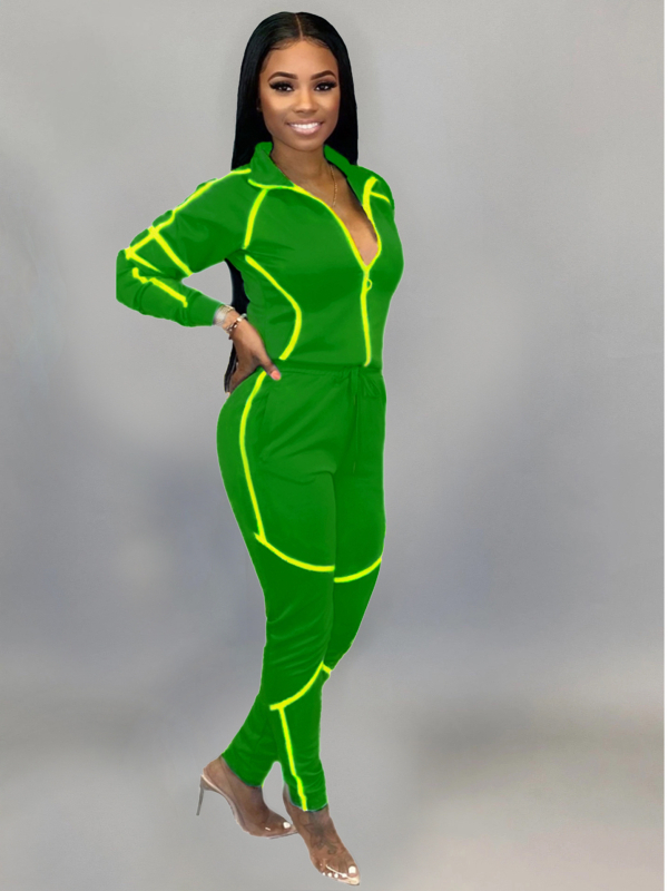 H145 Pantaloni cu mânecă lungă pentru femei, sexy, de toamnă și iarnă, din Europa și America, cu cusături, de culoare solidă, costum sport pentru femei, pentru timpul liber