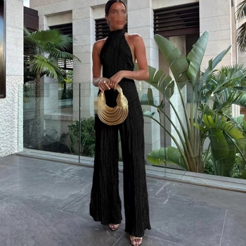 Amazon AliExpress Ženski top s asimetričnim izrezom i elastičnim strukom, ležerne plisirane hlače za odijelo za žene