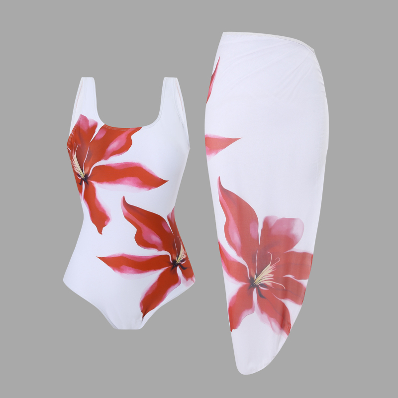 „Amazon“ maudymosi kostiumėlis moterims, 2024 m. naujas, europietiškas ir amerikietiškas, spausdintas, seksualus paplūdimio suknelės bikini maudymosi kostiumėlis