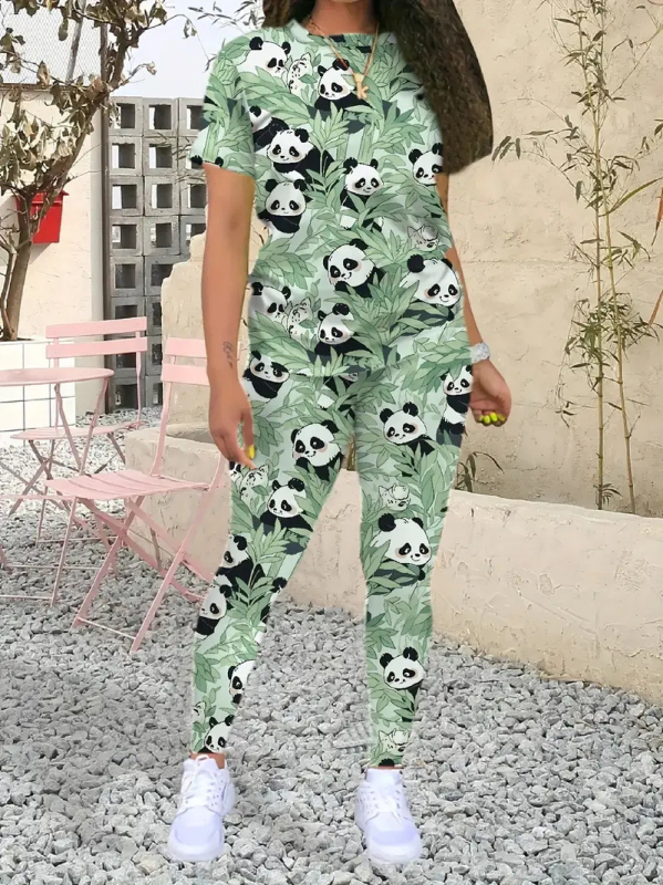 Amazon Independent Station Foreign Trade 2024. aasta suvine moodne loomamustriga lühikeste varrukatega T-särk ME15 WC1