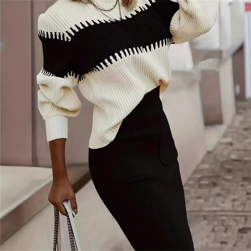 Jesenski i zimski europski i američki prekogranični Amazon casual set od dva dijela - suknja