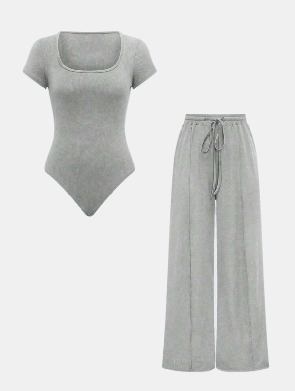 2024 Europa i Sjedinjene Države prekogranične jeseni i zime novi jednobojni mali ležerni kombinezon hlače modni dvodijelni kombinezon ženska odjeća