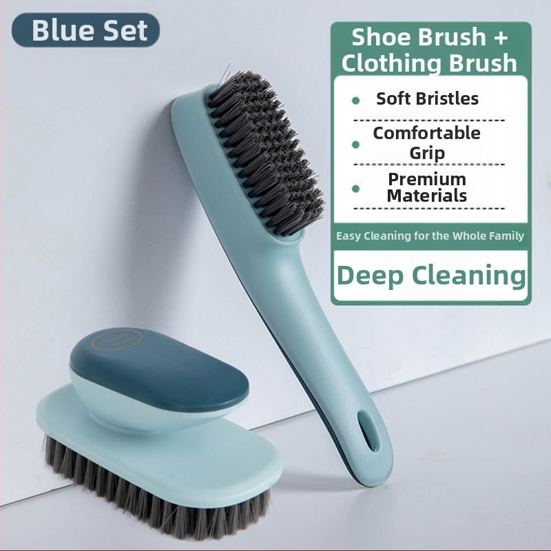 Kontrastkrāsas apavu birste Ziemeļvalstu stila veļas birste Mīksta birste Sadzīves apavu apģērbu tīrīšanas birste Apavu birste ar garu rokturi