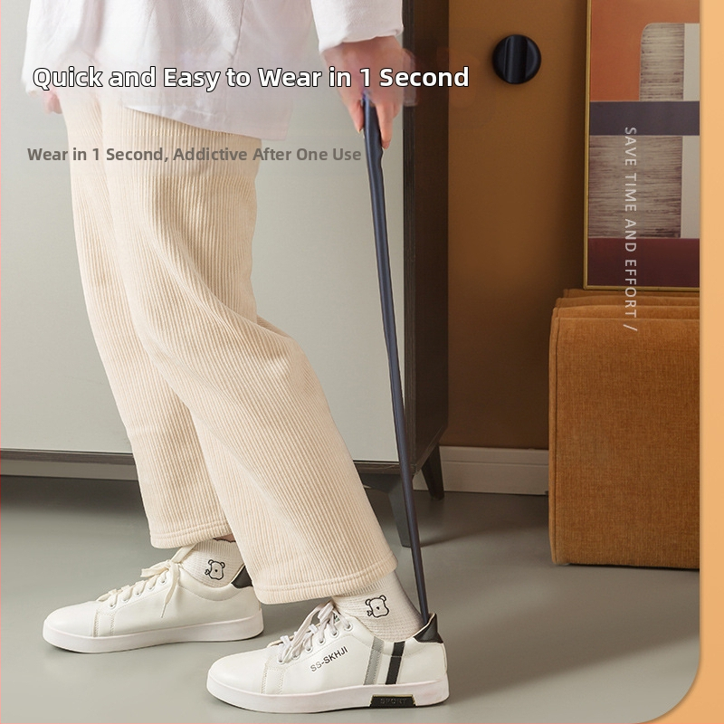 Pagarināts magnētiskais apavu lāpstiņa apavu valkāšanai bez noliekšanās, apavu pacēlājs vecāka gadagājuma cilvēkiem un grūtniecēm, pārrobežu augstas klases plastmasas apavu savācējs un apavu karote