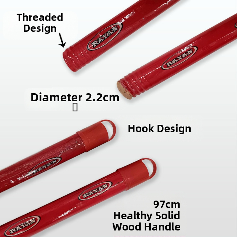 Спирална дървена метла с дръжка от масивна дървена дръжка, 96 см, дървена дълга дръжка, единична дълга метла Tiao, домакинска фабрика, училище