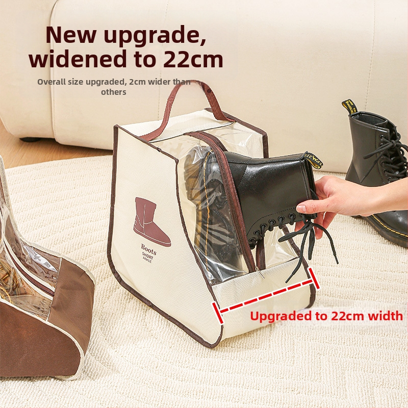 Чанта за съхранение на обувки CrossBorder Household Boots, влагоустойчива и прахоустойчива, от PVC нетъкан материал, удобна за обувки и обувки