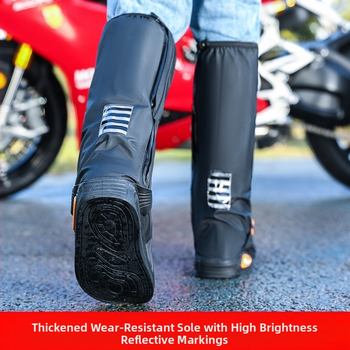 Kõrge pealispinnaga veekindel vihmakingakate kootud kangast materjalist, uus integreeritud rihmaga veekindel mootorrattasõidu meeste ja naiste pikkade kingakate