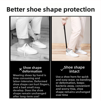 Εργοστάσιο χονδρικής από ανοξείδωτο χάλυβα κέρατο παπουτσιών κέρατο παπουτσιών μακρύτερο ηλικιωμένο έγκυο γυναίκα παιδιά συσκευή ανύψωσης παπουτσιών παπούτσια δεν λυγίζουν