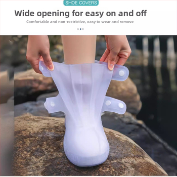 Suaugusiųjų batų užvalkalas lietingai dienai, vandeniui atsparus batų užvalkalas, lietaus nepraleidžiantis, lauko, atsparus lietui, atsparus smėliui, sustorintas, atsparus dilimui, atsparus batų užvalkalas sniegui