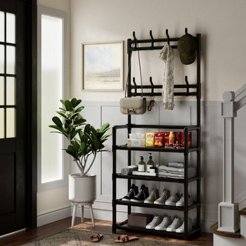 Kinga- ja mütsiriiul, põrandal seisev, integreeritud multifunktsionaalne üürimaja kingakapp, lihtne kingariiul, majapidamisuks, mitmekihiline hoiuriiul