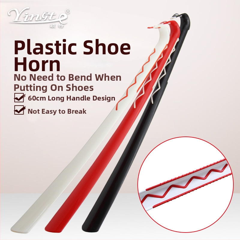 Yingte grūtnieču kurpju lāpstiņa ar plastmasas garu rokturi, lai valkātu apavus, neprasot palīdzību, apavu pacelšanas piederumi, viesnīcu piederumi, mājas ikdienas lietošanai