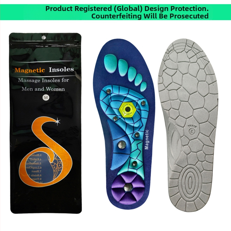 Läbipaistev magnetiline sisetald meestele hingav sisetald jooksuspordi lööke neelav massaažisisetald naistele sabatav magnetiline teraapia sisetald