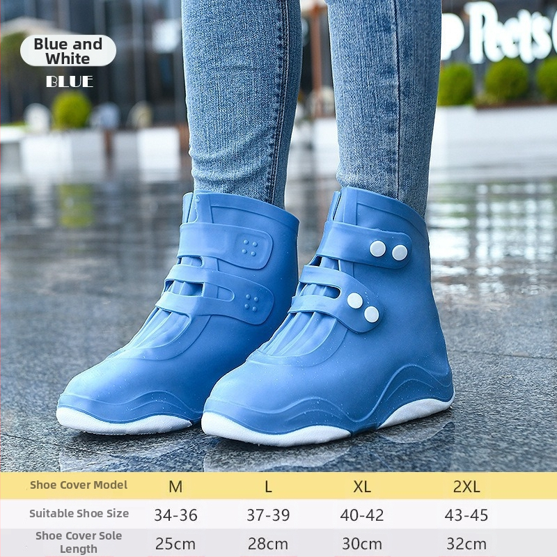 Naujas vandeniui atsparus batų užvalkalas, neslystantis, apsaugantis nuo užsiteršimo, sutirštintas, atsparus dilimui, nešiojamas, lengvai dėvimas ir nuimamas suaugusiems vaikams skirtas silikoninis batų užvalkalas nuo lietaus