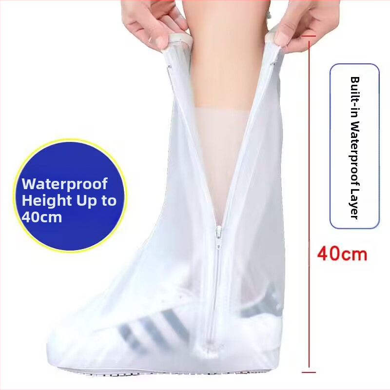 PVC nepremokavé topánky s nepremokavou vrstvou unisex vysoké cestovné topánky s trubicou, zahustené protišmykové topánky odolné voči dažďu veľkoobchod