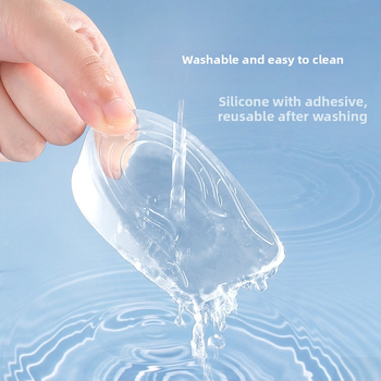 Silikoonist läbipaistev kõrgendav sisetald meestele ja naistele Nähtamatu poolpadjaga sisemine kõrgendav artefaktiga kannapadjaga Saapad Sport ilma väsitavate jalgadeta