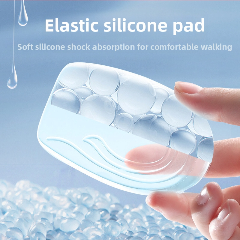 Silikoonist läbipaistev kõrgendav sisetald meestele ja naistele Nähtamatu poolpadjaga sisemine kõrgendav artefaktiga kannapadjaga Saapad Sport ilma väsitavate jalgadeta