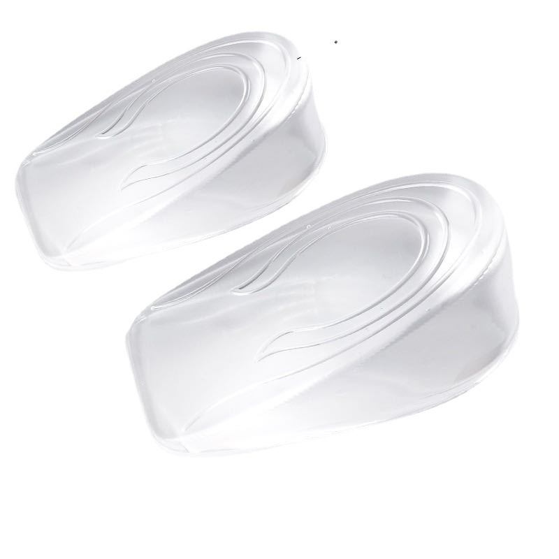 Silikoonist läbipaistev kõrgendav sisetald meestele ja naistele Nähtamatu poolpadjaga sisemine kõrgendav artefaktiga kannapadjaga Saapad Sport ilma väsitavate jalgadeta