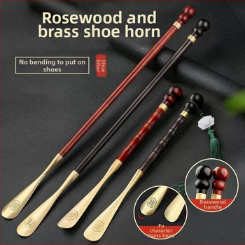 Roosipuust messingist kingatõmmits 58cm pika käepidemega majapidamises kasutatavale rasedatele naistele, mitte painduvale kaasaskantavale täispuidust sandlipuust vaskkingatõmmitsale