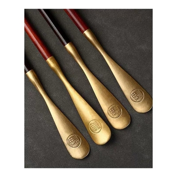 Roosipuust messingist kingatõmmits 58cm pika käepidemega majapidamises kasutatavale rasedatele naistele, mitte painduvale kaasaskantavale täispuidust sandlipuust vaskkingatõmmitsale