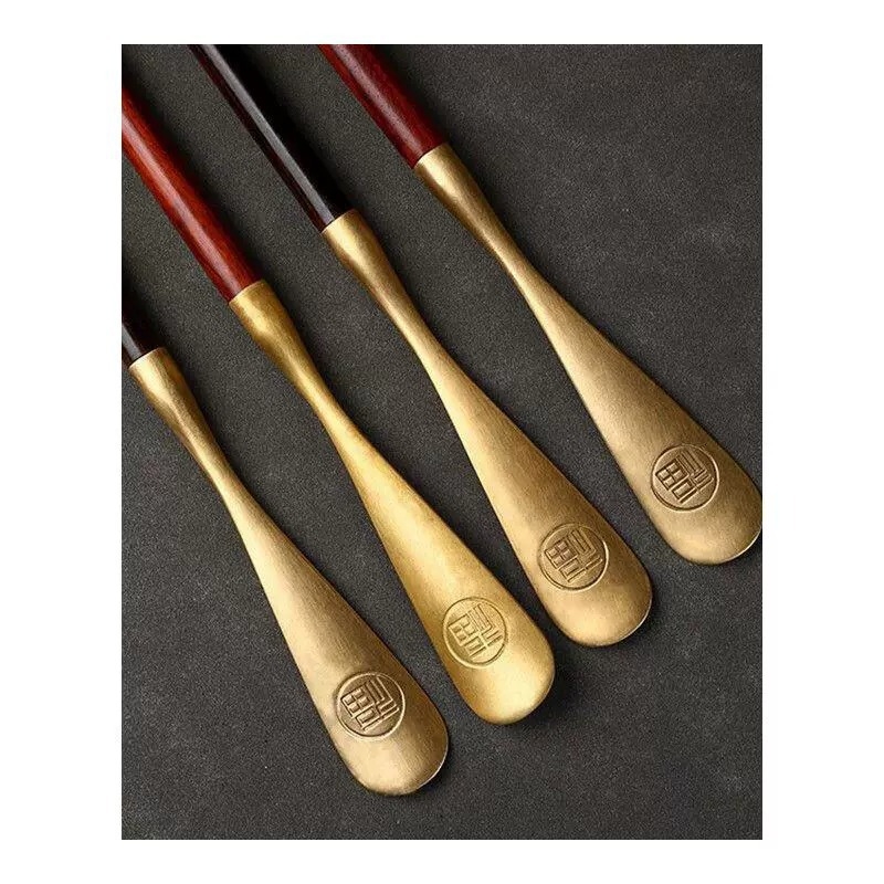 Roosipuust messingist kingatõmmits 58cm pika käepidemega majapidamises kasutatavale rasedatele naistele, mitte painduvale kaasaskantavale täispuidust sandlipuust vaskkingatõmmitsale