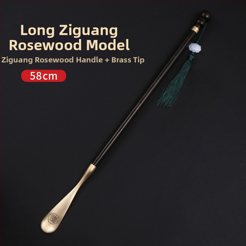 Roosipuust messingist kingatõmmits 58cm pika käepidemega majapidamises kasutatavale rasedatele naistele, mitte painduvale kaasaskantavale täispuidust sandlipuust vaskkingatõmmitsale