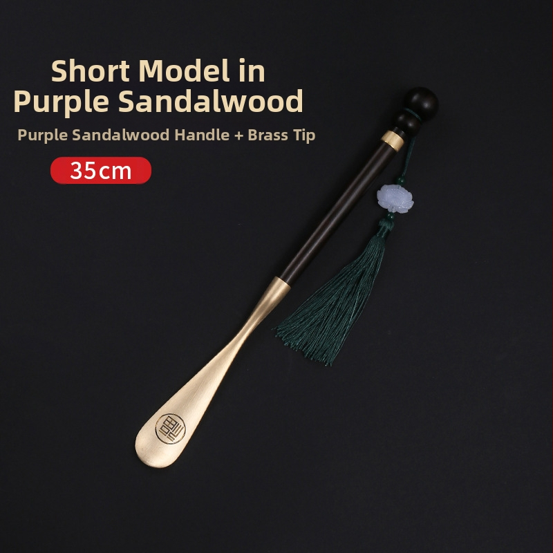 Roosipuust messingist kingatõmmits 58cm pika käepidemega majapidamises kasutatavale rasedatele naistele, mitte painduvale kaasaskantavale täispuidust sandlipuust vaskkingatõmmitsale