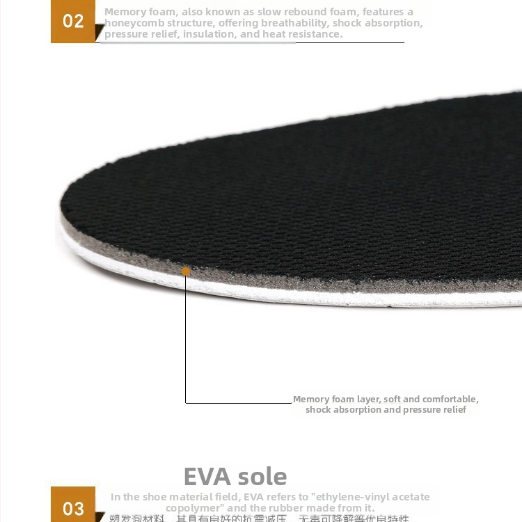 EVA повдигаща стелка, невидима вътрешна повдигаща мъжка/женска ежедневна стелка с бавно отскачане, 2 см, 3 см, 4 см, 5 см стелка