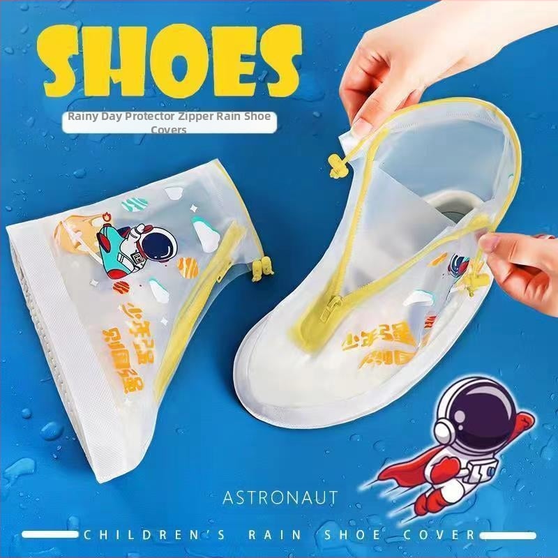Jauns modes bērnu, vīriešu un sieviešu skolēnu lietus apavu pārvalks āra PVC neslīdošs, putekļus necaurlaidīgs lietus apavu pārvalks ceļojumu skolas kāju pārvalks.