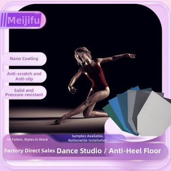 Подова настилка за танцово студио, пилатес пяна, нано-плътна, устойчива на надраскване, подсилена сценична PVC композитна настилка