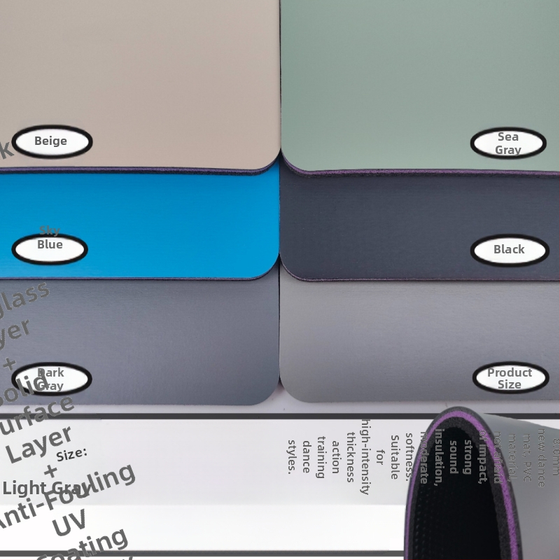 Подова настилка за танцово студио, пилатес пяна, нано-плътна, устойчива на надраскване, подсилена сценична PVC композитна настилка