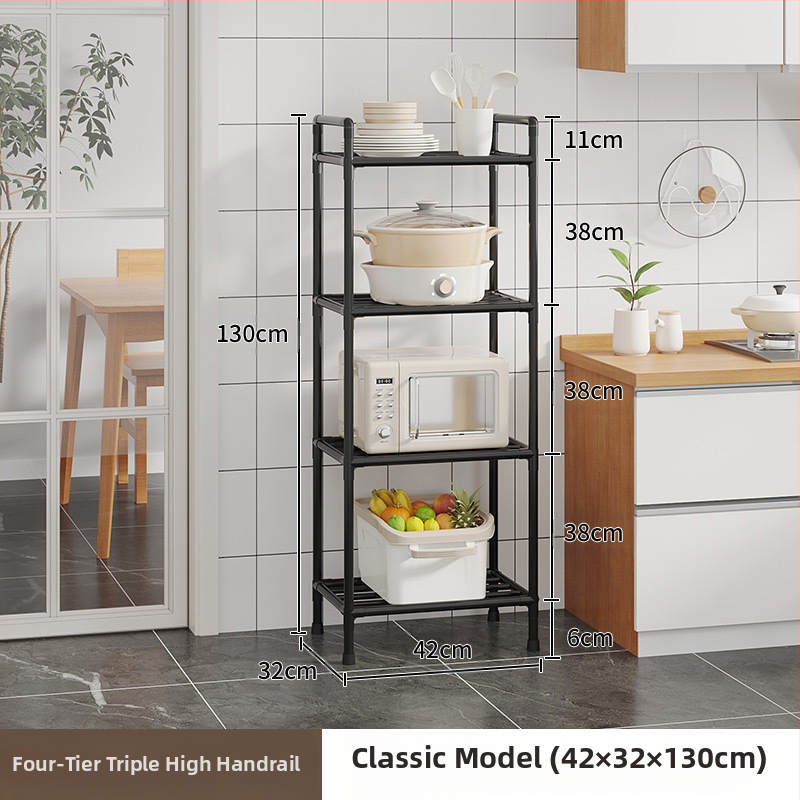 Köögi hoiuriiul Hoiupottide riiul Põrandal seisev mitmekihiline hoiuriiul Köögispetsiaalne pottide teisaldatav köögiviljariiul