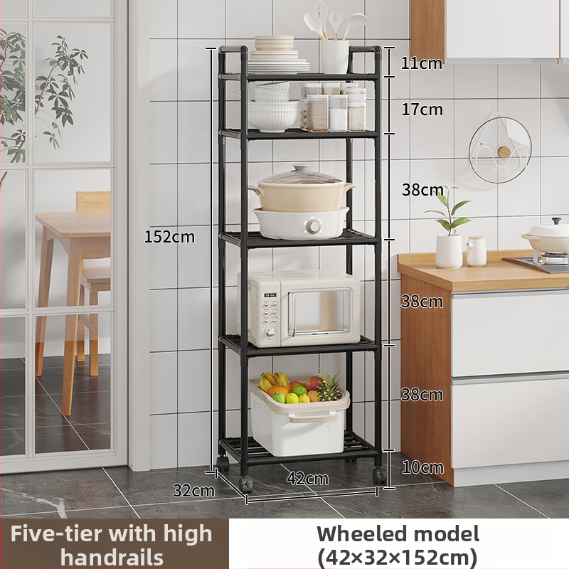 Köögi hoiuriiul Hoiupottide riiul Põrandal seisev mitmekihiline hoiuriiul Köögispetsiaalne pottide teisaldatav köögiviljariiul