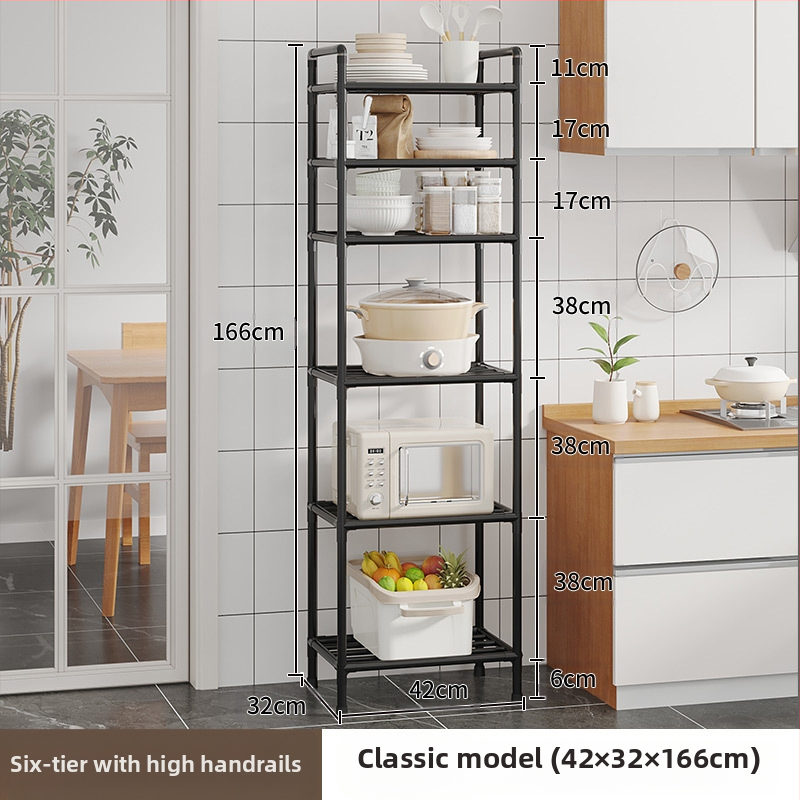 Köögi hoiuriiul Hoiupottide riiul Põrandal seisev mitmekihiline hoiuriiul Köögispetsiaalne pottide teisaldatav köögiviljariiul