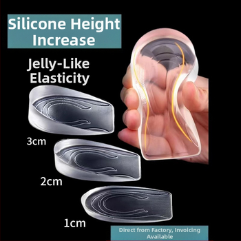 Läbipaistev silikoonist kõrgendav sisetald, nähtamatu kannapadja kõrgendav poolpadja, libisemiskindel internetikuulsuste meeste ja naiste sisetalla tootja