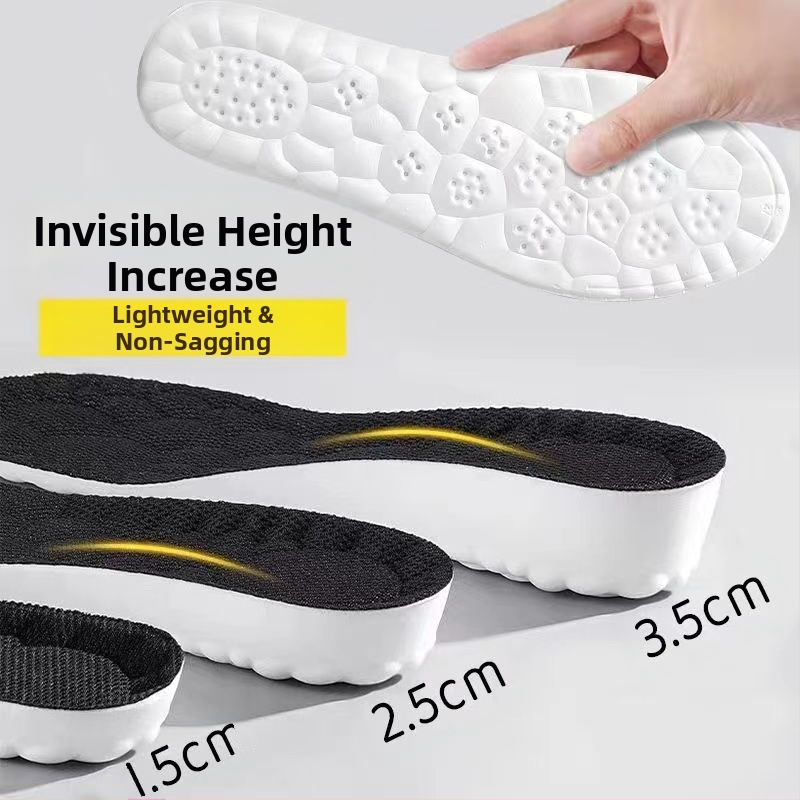 Стъпване върху усещане за екскременти, увеличена стелка за мъже, супер мека стелка за абсорбиране на удари, увеличена дамска спортна въздушна възглавница, дезодорант, дишащ на едро
