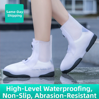 Lietaus batai vyrams ir moterims, sustorinti, ypač dideli, neslystantys, atsparūs lietui, uždengia guminius batus studentams