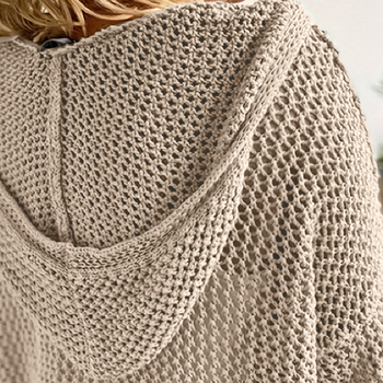 Europski i američki Amazon prekogranični popularni vuneni vanjski pleteni džemper s kapuljačom i zaštitom od sunca