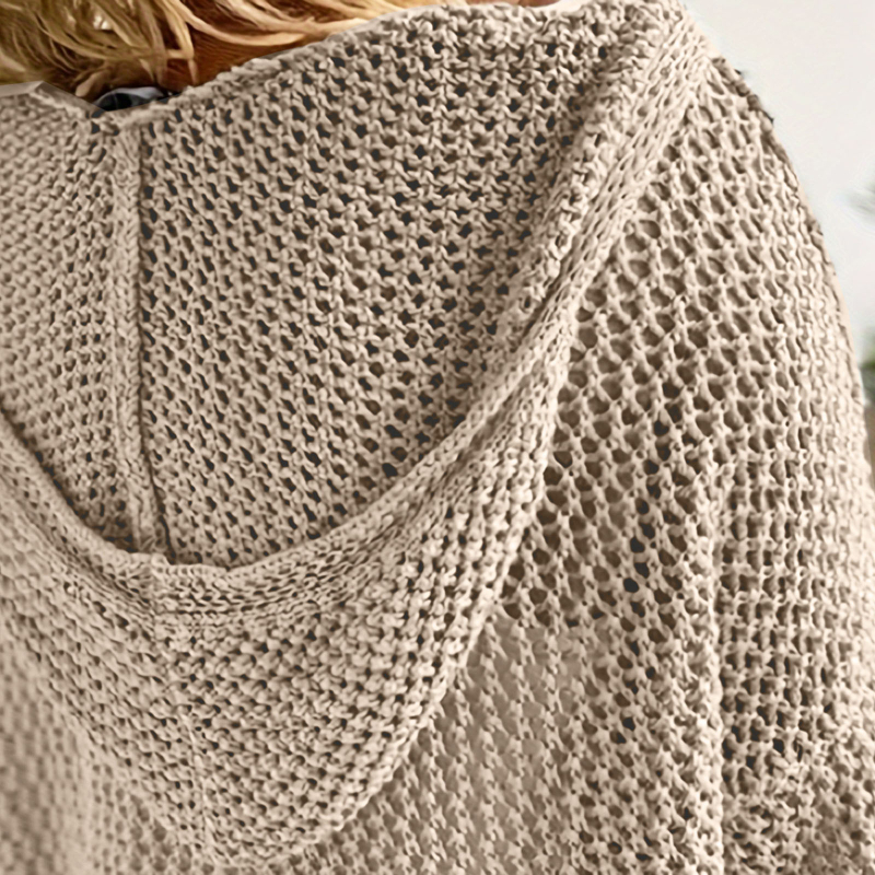 Europski i američki Amazon prekogranični popularni vuneni vanjski pleteni džemper s kapuljačom i zaštitom od sunca