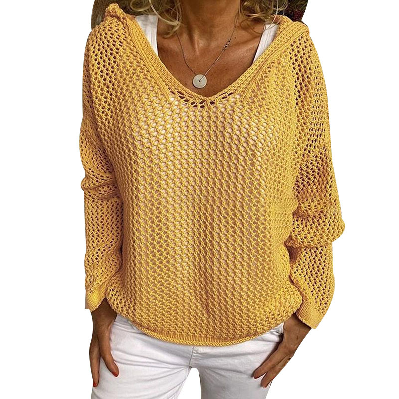 Europski i američki Amazon prekogranični popularni vuneni vanjski pleteni džemper s kapuljačom i zaštitom od sunca